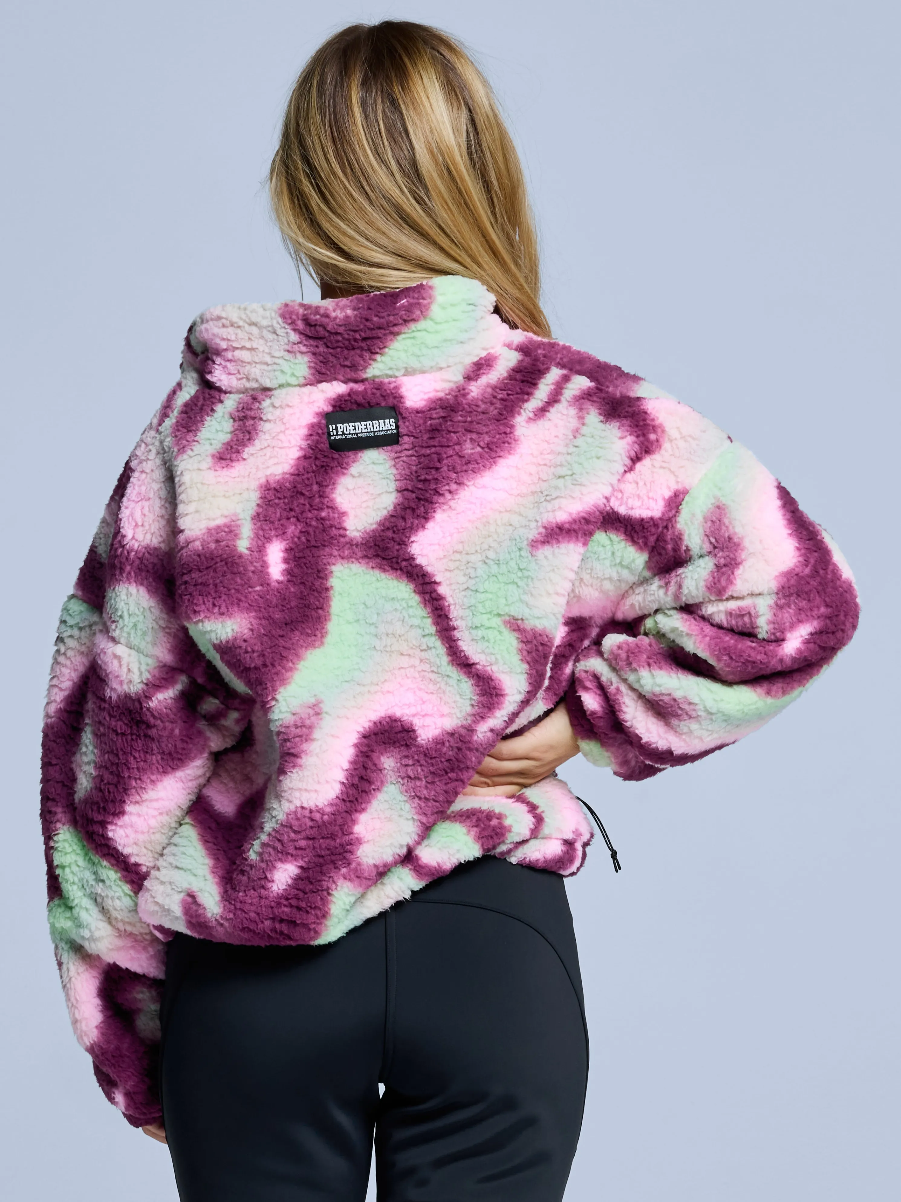 Four Seasons Fluffy Jacket AOP Women | Pink Multi