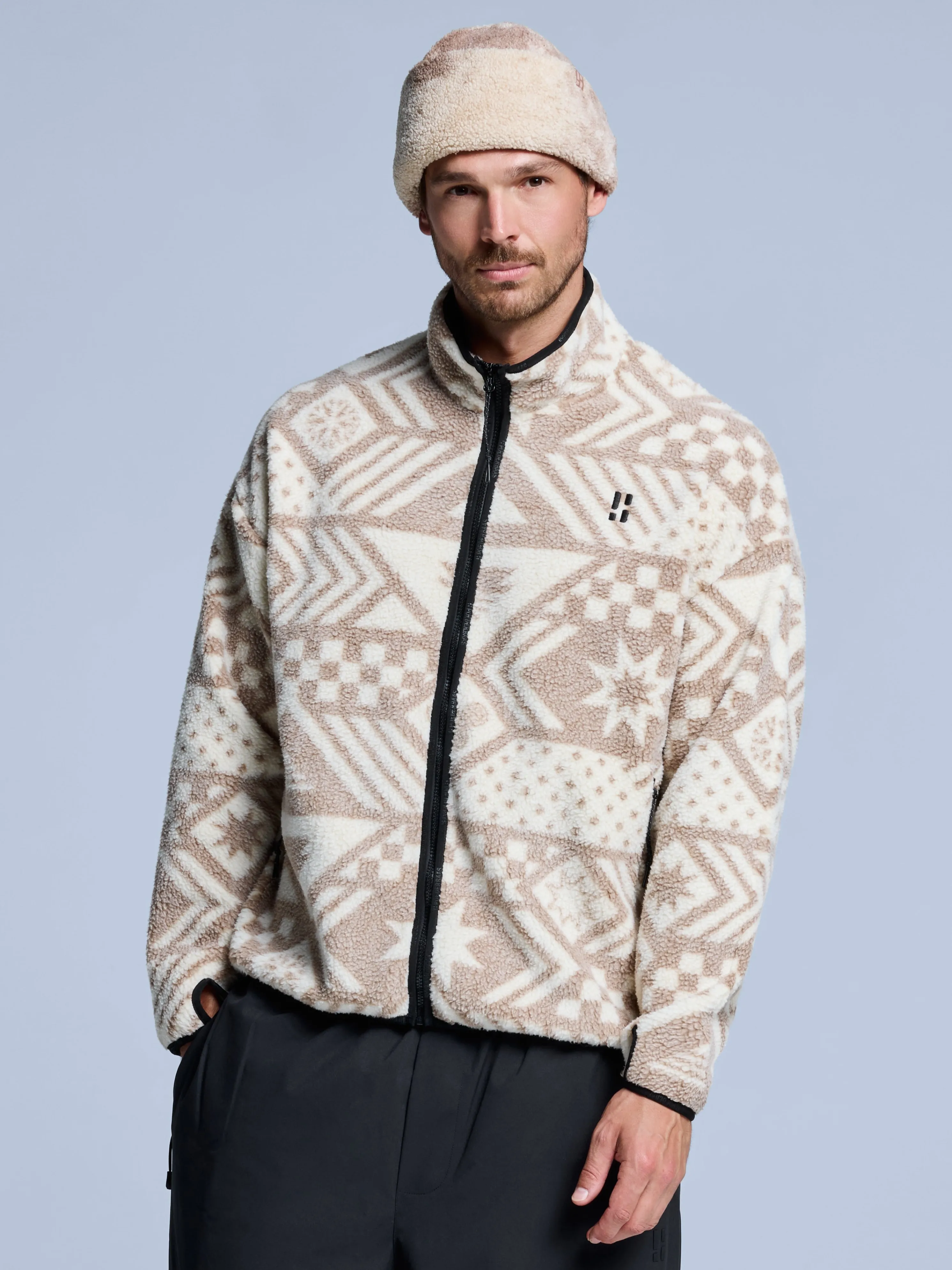 Four Seasons Sherpa Jacket AOP Men | White Multi