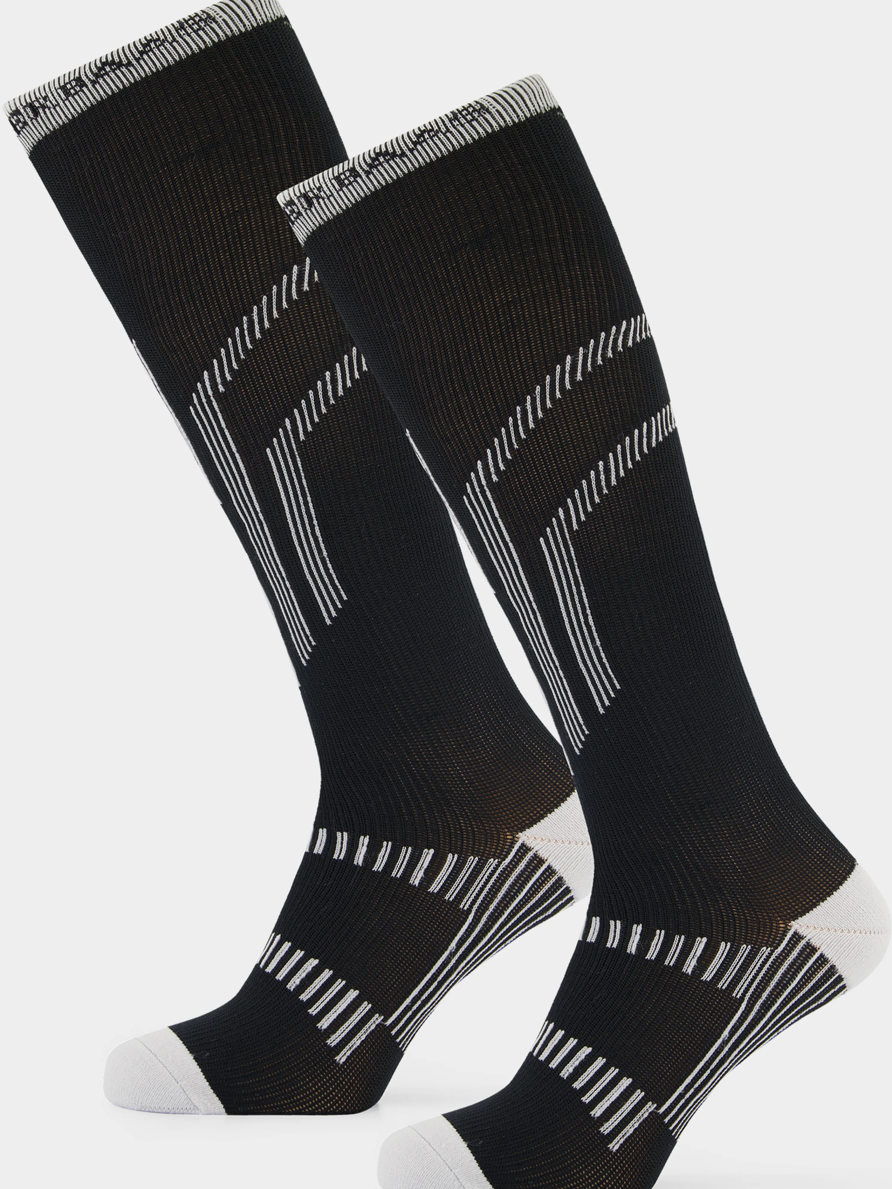 Lightweight Functional Ski Socks 2-pack | Black