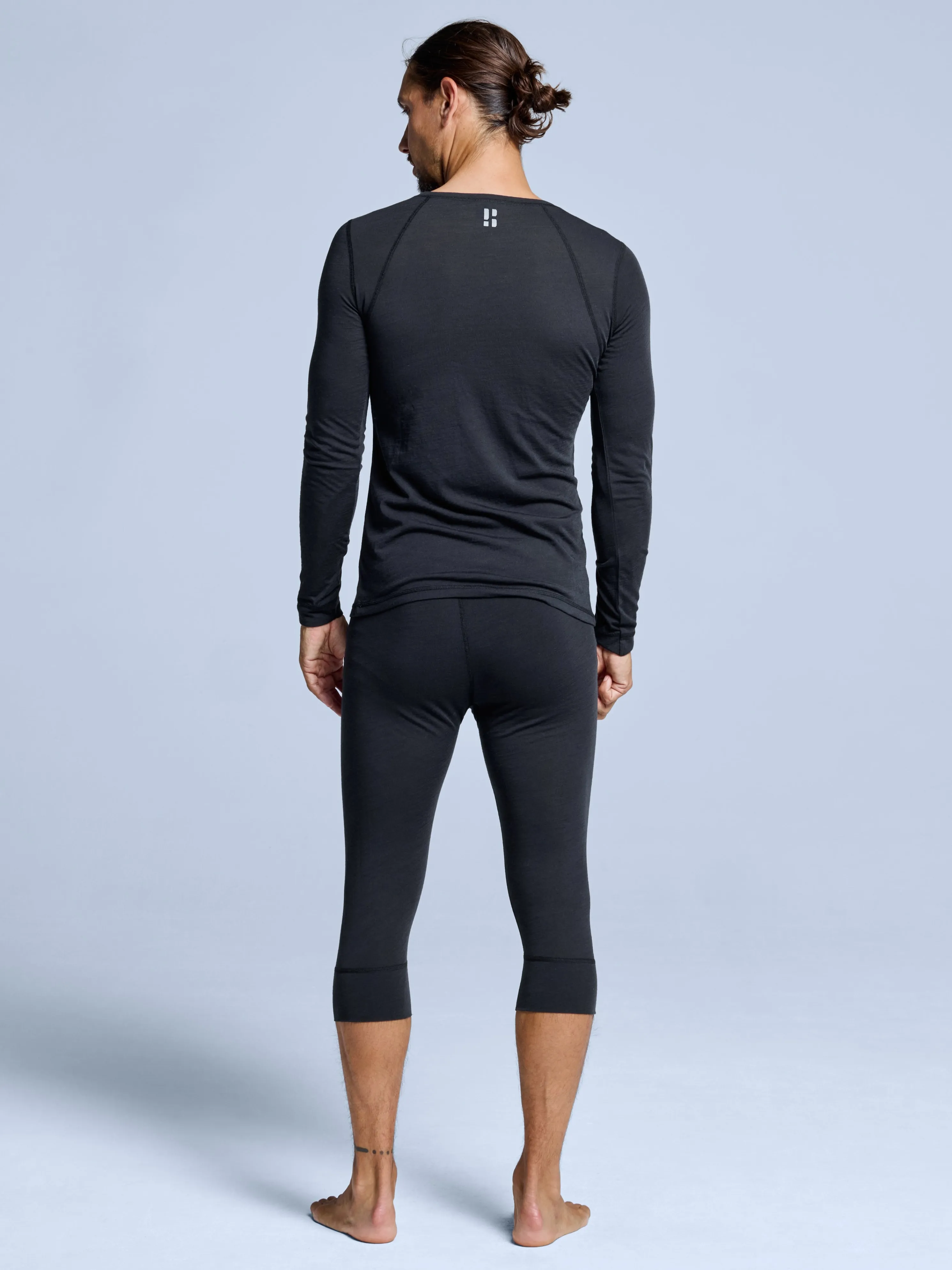 Merino Baselayer 3/4 Pant Men | Black