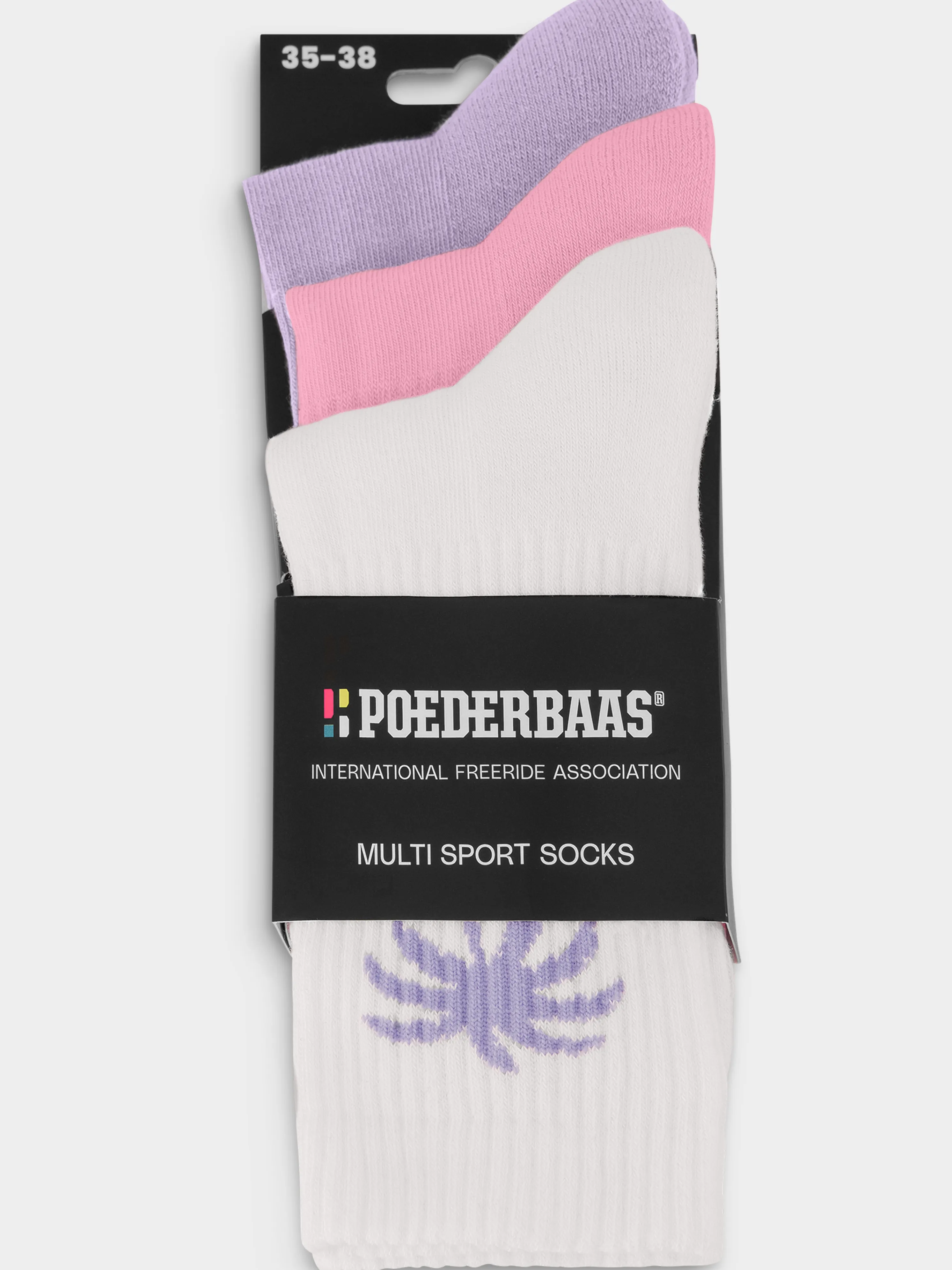 Multi Sport Socks 3-pack | White Multi