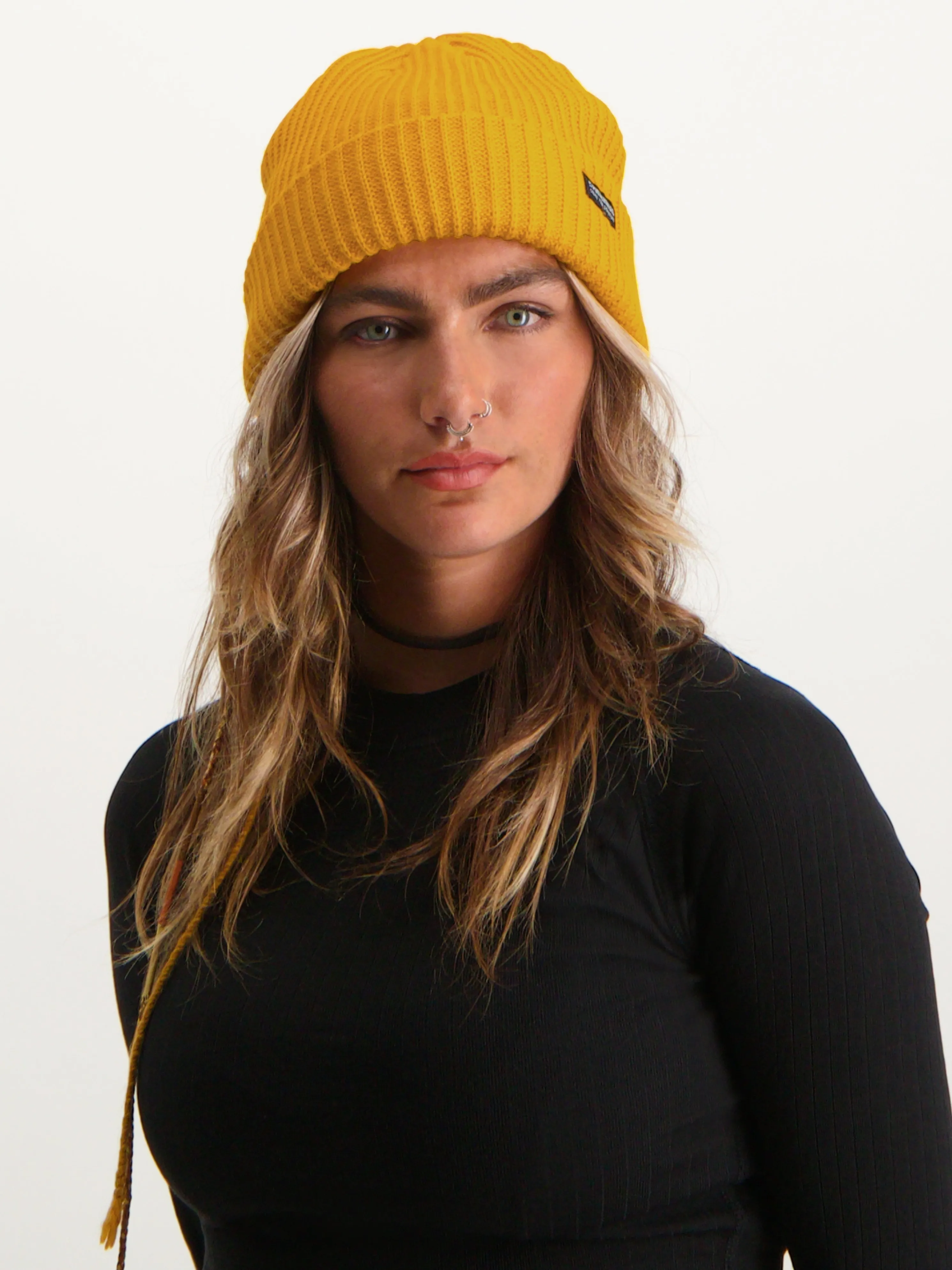 Royal Rib Beanie | Yellow